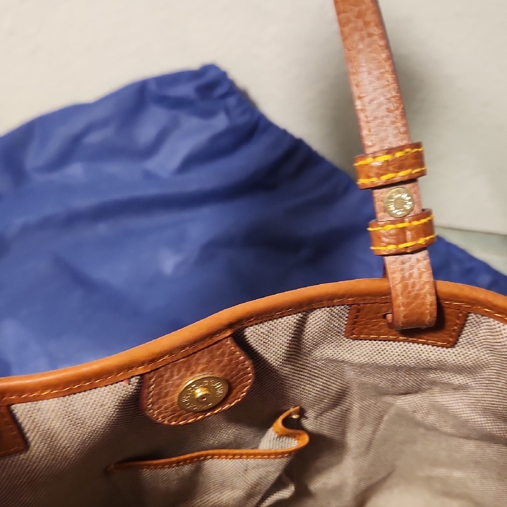 Dooney & Bourke Brown Tote Bag with Leather Trim - Picture 6 of 14